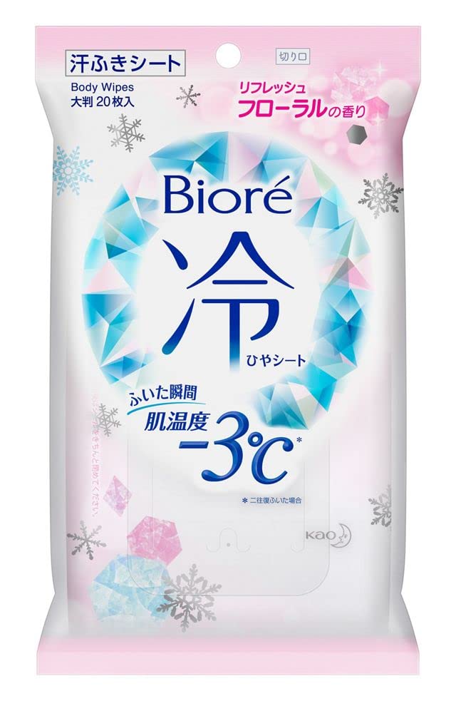 Набор из 3 простыней Biore Cold Sheets с освежающим цветочным ароматом, 20 листов