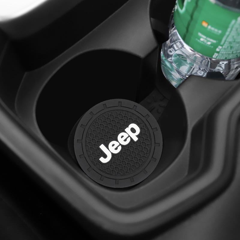 Для Jeep 2 шт. Автомобильная подставка под стакан Резиновая Противошумная Подставка Аксессуары Для Jeep Grand Cherokee Wrangler JK Gladiator Compass R