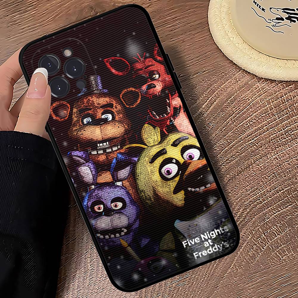Игра F-Five N-Nights At F-FreddyS Для iPhone 17 16 15 14 13 12 11 Pro Max Plus Ударопрочный Черный Мягкий Чехол для Телефона
