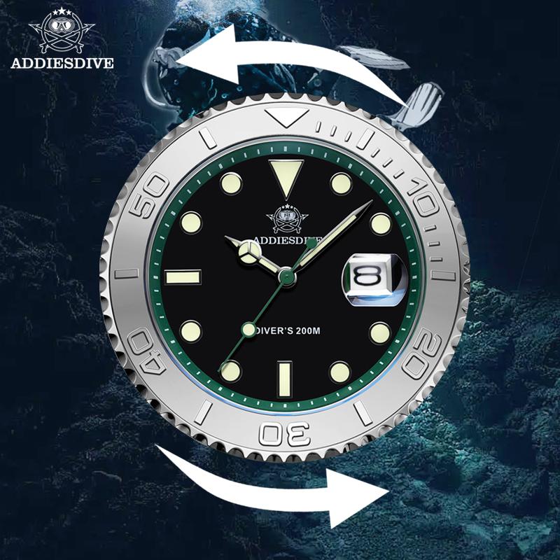 ADDIESDIVE AD2040 Новые Модные Спортивные Часы TPU Ремешок 20 Бар Водонепроницаемые BGW9 Супер Светящиеся Часы Для Мужчин Кварцевые Montre Homme