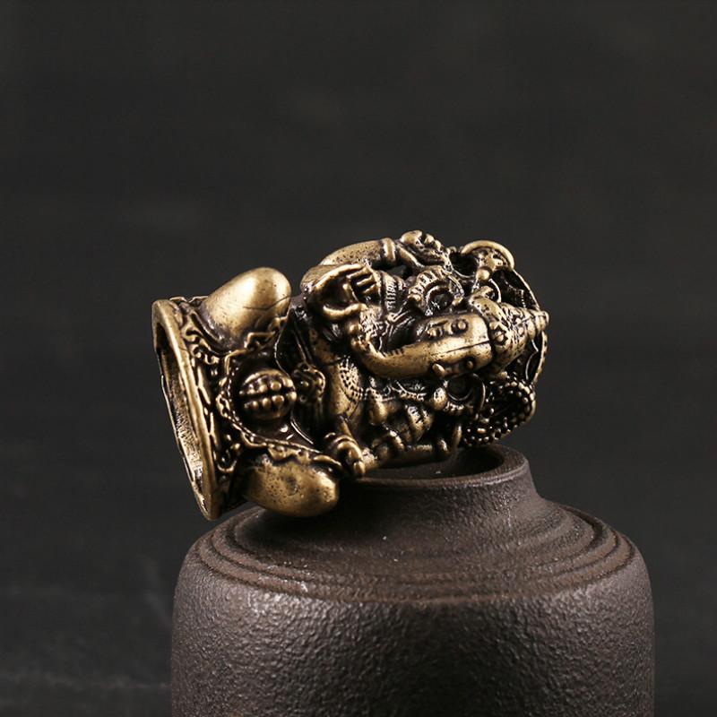 Gold Lord Ganesha Statue Buddha Elephant Hindu God Sculpture Figurines Resin Home Garden Decoration Buddha Statues For House