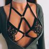Женский сексуальный прозрачный однотонный кружевной бюстгальтер с открытой спиной для похудения искушение пуш-ап