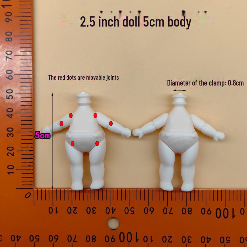 3-Inch BJD Doll with 6.3cm Body, Realistic Hands, Handmade Makeup & Princess Accessories
