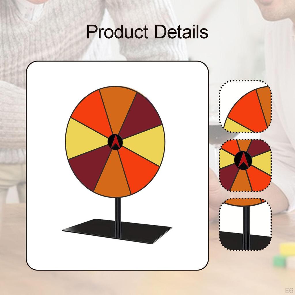 Цветное вращающееся призовое колесо, настольный лотерейный ротатор со стойкой, стираемый маркер, редактируемый, многоразовый
