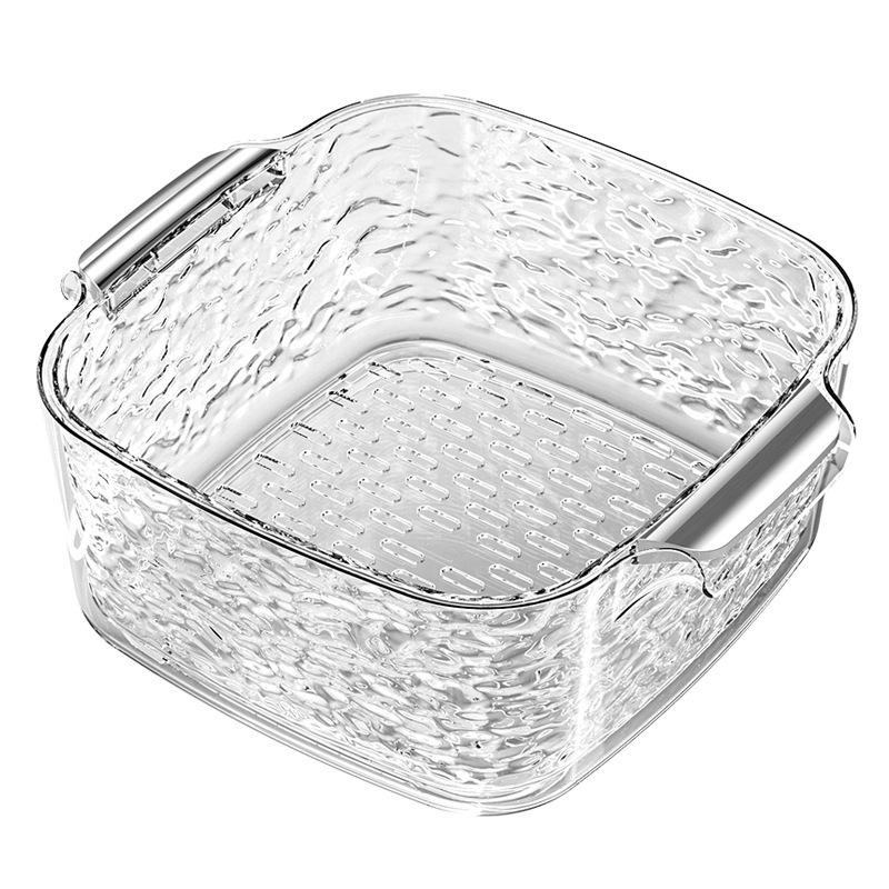 Dual-Layer Plastic Colander and Fruit Basket for Kitchen Use