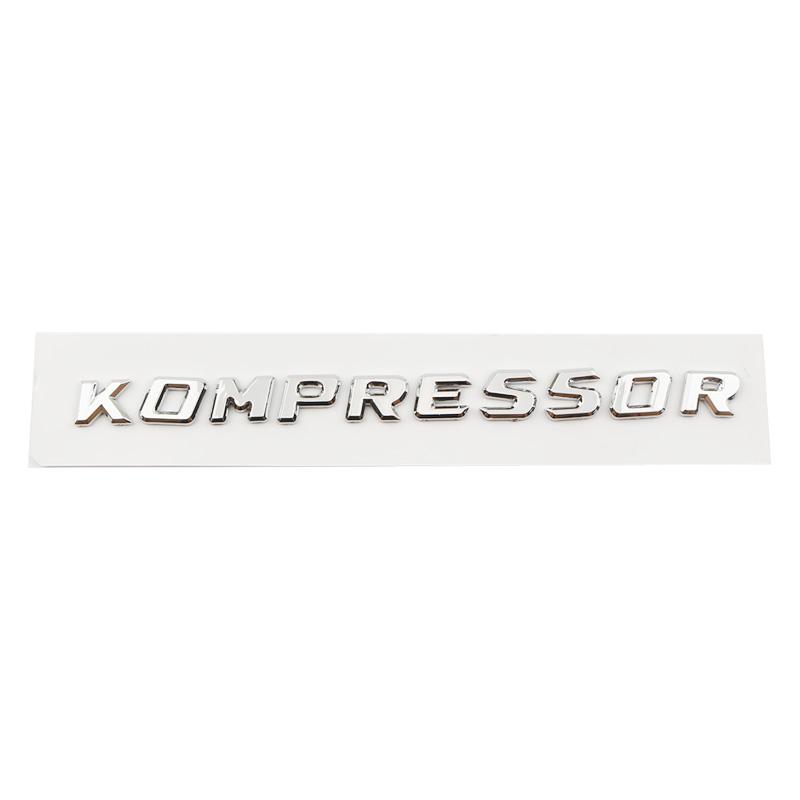 Car 3D ABS KOMPRESSOR Logo Badge Emblem Decals Sticker For Mercedes Benz C180 C200 C230 CLK200 SLK200 SLK230 CLS350 E300 SL350