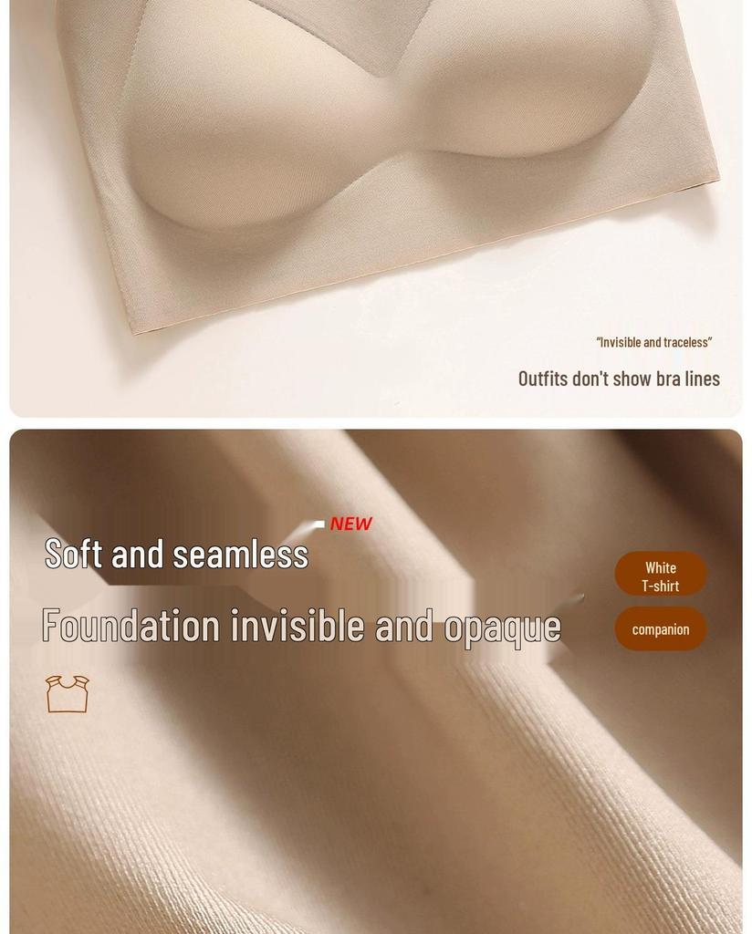 Плечевая накладка под прямым углом Невидимый бюстгальтер: Бесшовный бандаж для груди для женщин, уменьшает внешний вид большой груди