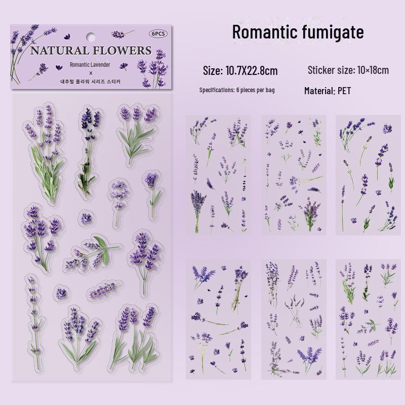 Tulip Notebook Sticker Set - PET Retro Plant Landscaping Decor