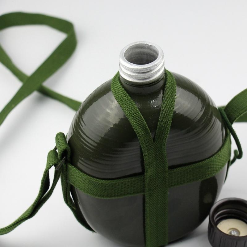 Military Canteen Outdoor Kettle Flask Olive Camouflage Hiking Camping Water Bottle (Volume:1.