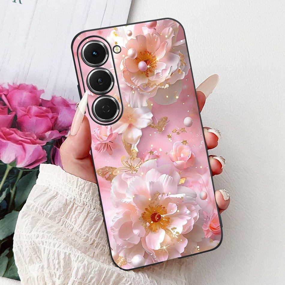For Tecno Spark 40 Pro / 40 Pro+ Elegant Floral Butterfly Phone Case For Tecno Spark 40Pro Plus KM6 KM7 Soft Silicone TPU Cases