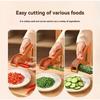Stainless Steel Portable Salad Cutter Non-slip Handle Fruit Chopping Tool  Kitchen Gadgets