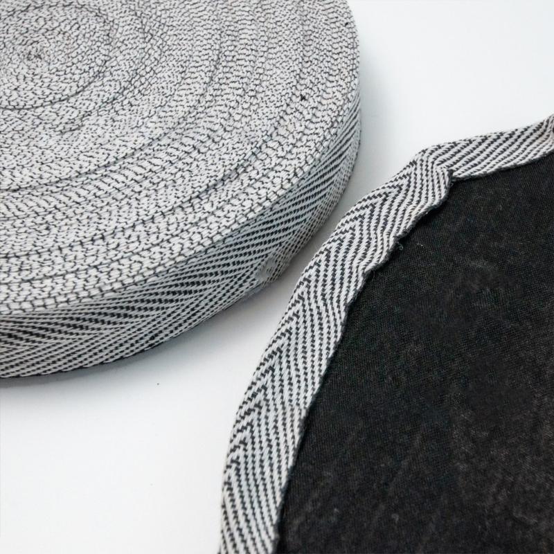 Herringbone Cotton Webbing Tape 10 Yards Long Cotton Ribbon Bias Binding Tape Herringbone Webbing Trim for Rug Making
