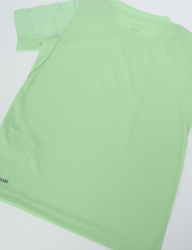 Adidas Детская футболка с коротким рукавом Train Essentials Aero Lady 3 Stripes стандартного кроя ECL97 полузеленая J150 Футболка Футболка Spark/Carbon (IR7537)