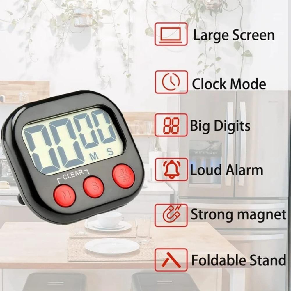Stopwatch Visual Countdown Timer LCD Screen Alarm Clock Home Office Study Tool