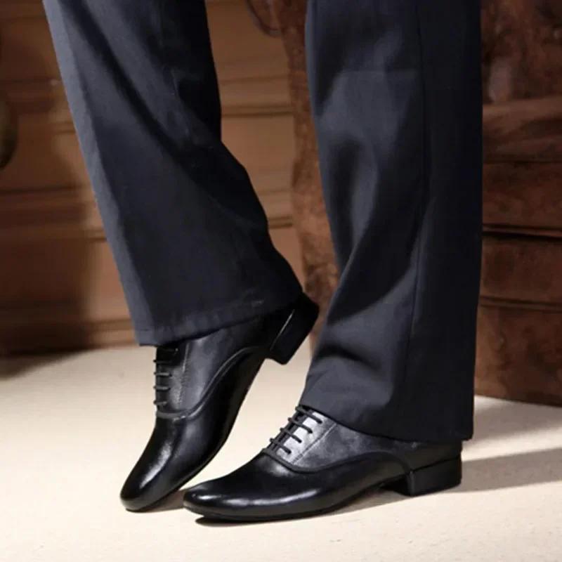 Мужские туфли из натуральной кожи для современных и стандартных бальных танцев, квадратных танцев и занятий в помещении и на открытом воздухе