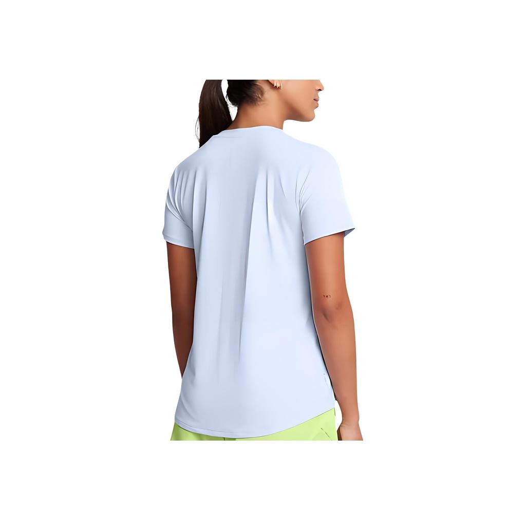 Under Armour Запуск Elite Solid Универсальная дышащая футболка с коротким рукавом для женщин Топы Rain-Cloud-Blue 1383364-464