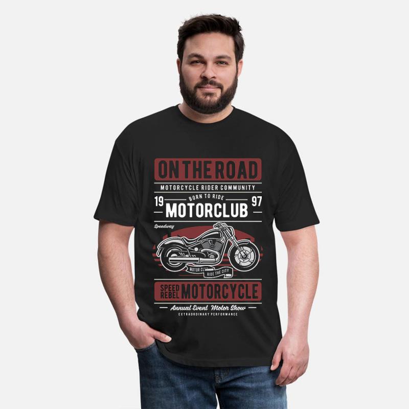 On the road 0419 Vintage Motorcycle Retro Cafe Racer Gift T-Shirt for Racing bikers 100% cotton