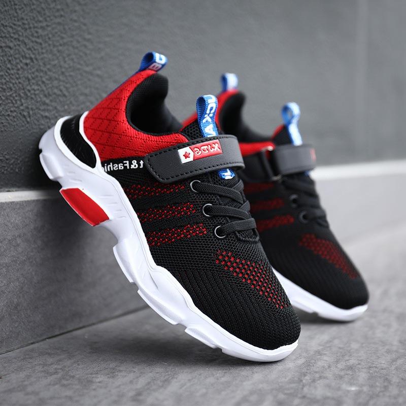 Jinjiang Dachang New Students Spring Children's Sports Shoes Boys Fly Woven Breathable Casual Shoes Big Middle School Children Running Shoes