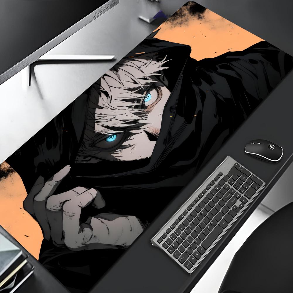 Игровой коврик для мыши Jujutsu Kaisen с блокирующим краем, большой, для геймера, резиновый, арт, подставка под ноутбук, настольный коврик