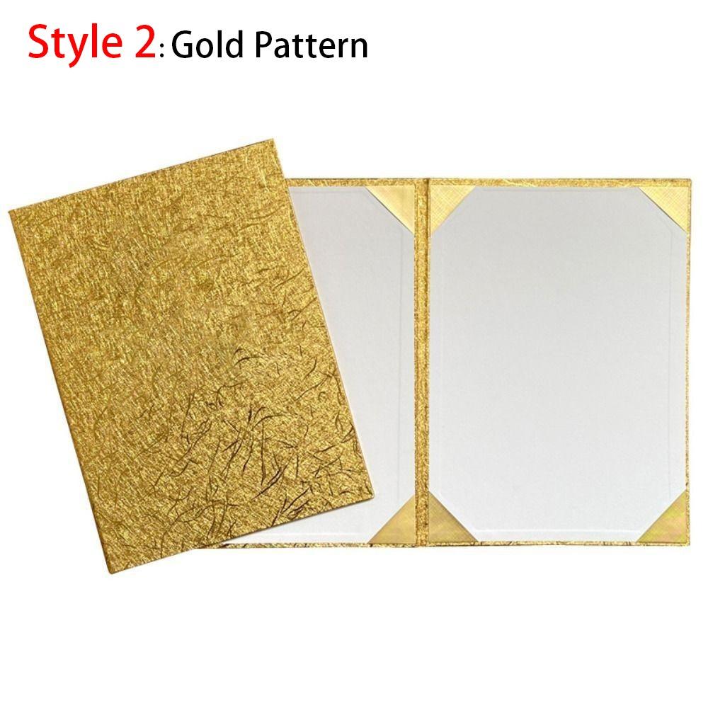 1Pcs Plush Surface Certificate Cover Thicken File Page Folder  Signing Contract