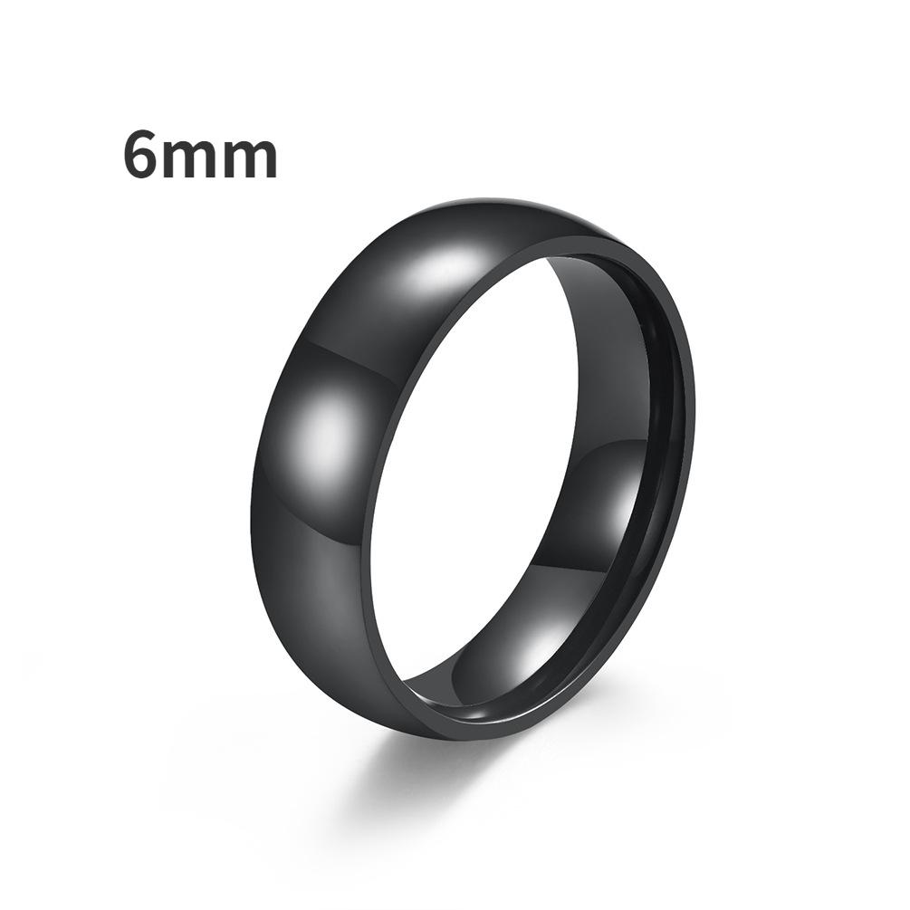 Простые обручальные кольца из блестящей титановой стали для мужчин и женщин, зеркальное кольцо с одной поверхностью, ювелирное изделие для пары, подарок