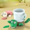 Cartoon Turtle Cup Holder with Movable Eyes and Limbs - Heat-resistant Plastic