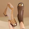 2024 Летние женские сетчатые сапоги из натуральной кожи Босоножки из овчины с молнией сзади и металлическим носком Женские сандалии Дизайнерские сандалии