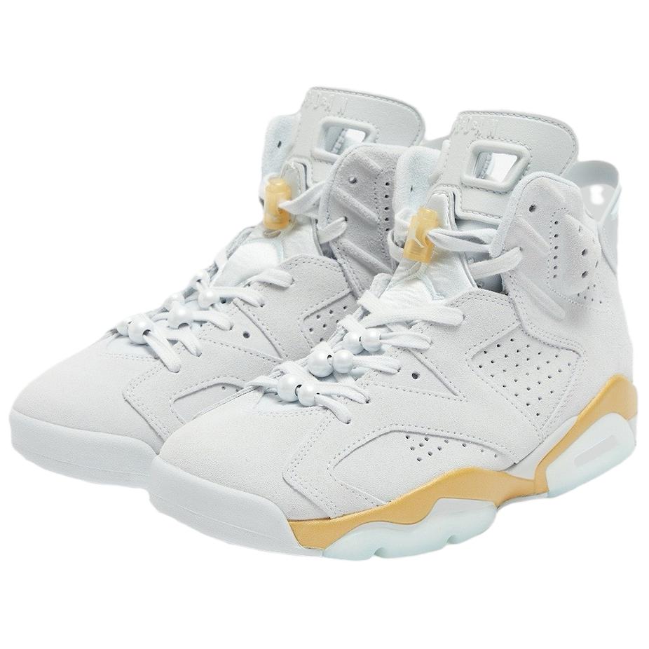 Женские кроссовки Air Jordan 6 Retro Craft Pearl серые, чисто-платиновые, ледниково-голубые DQ4914-074