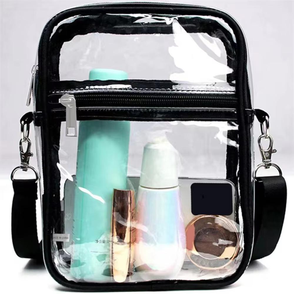 Adjustable Shoulder Strap Crossbody Bag Large Capacity Transparent Messenger Bag Travel