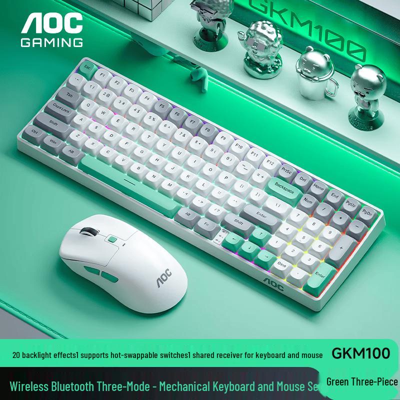 AOC GMK100 Tri-Mode Hot-Swappable Mechanical Keyboard & Mouse Combo