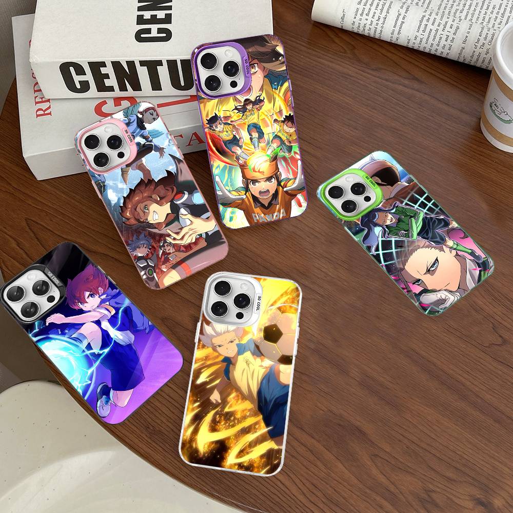 Axel Blaze Firestorm Inazuma Eleven Anime Phone Case For iPhone 17 16 15 14 11 12 13 Pro Max Pro Plus Colored Silver Cover