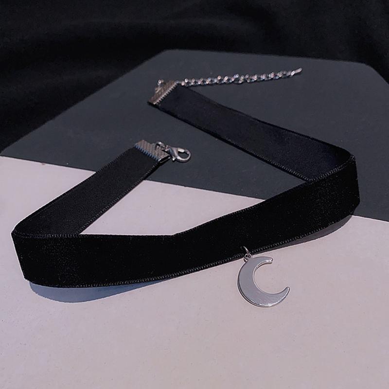 Корейский стиль модное колье-чокер для женщин винтажная готическая ключичная цепочка с подвеской в виде луны для девушек шейные украшения аксессуары