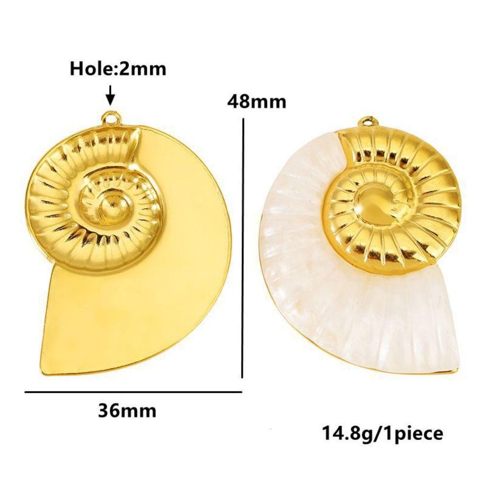 Stainless Steel Starfish Charms Pendants Large Size Conch Charm Pendant For Jewelry Making