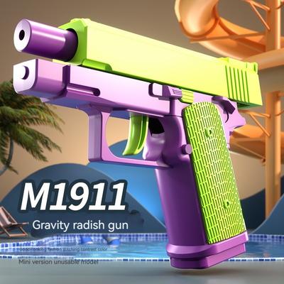 3D Модель игрушечного пистолета-редиски Не стреляет Пистолет M1911 Пустой затвор Зависание 3D-печать Игрушка-непоседа для мальчиков Декомпрессия
