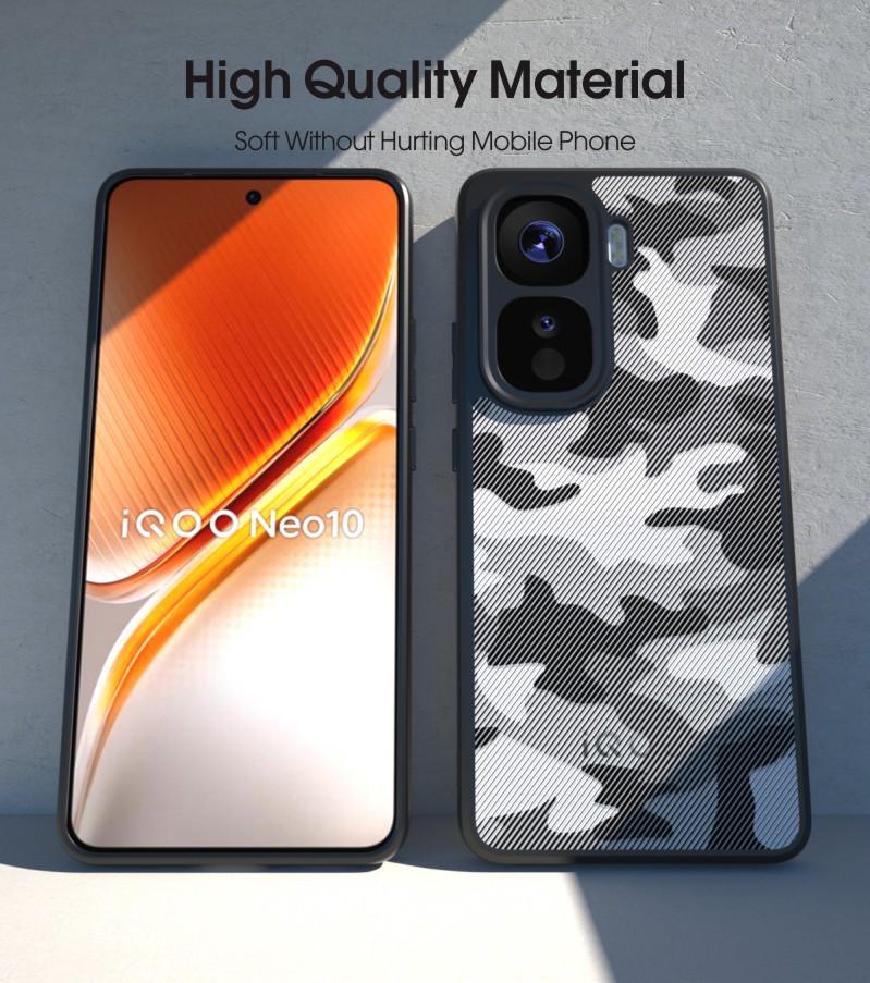 Чехол IQOO Neo 10 Pro+ Camo Военного класса с ремешком