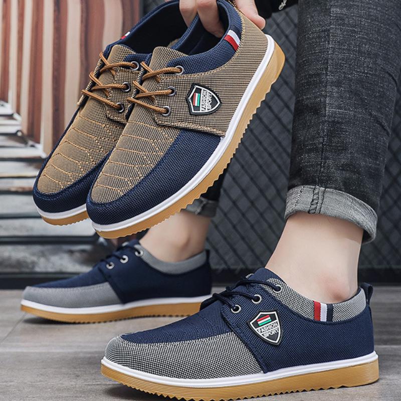 Мужские кроссовки, мужская парусиновая обувь, легкая спортивная парусиновая обувь для мужчин, рабочая обувь на шнуровке, zapatos baratos Liquidación envios gratis