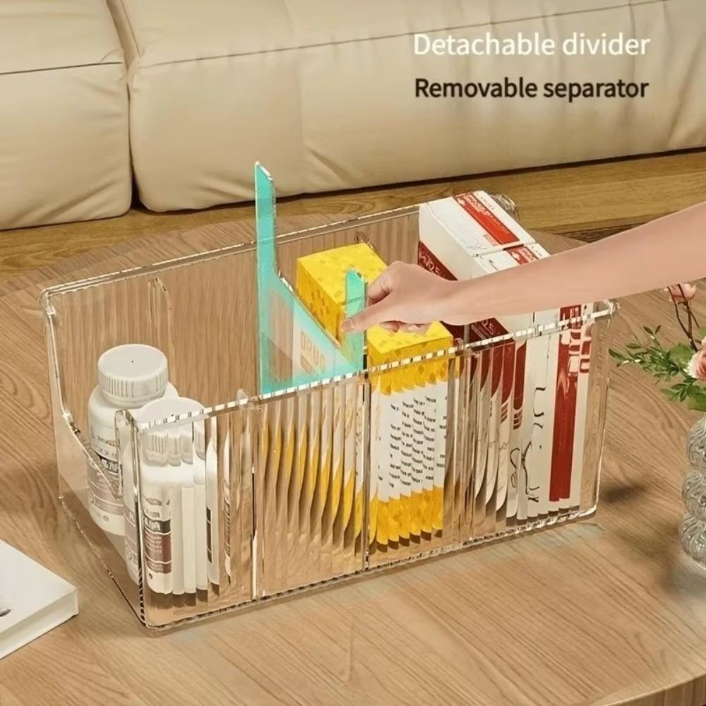 Stackable Pill Organizer Container Multi-Compartment Divided Storage Box Medical Supplies Holder