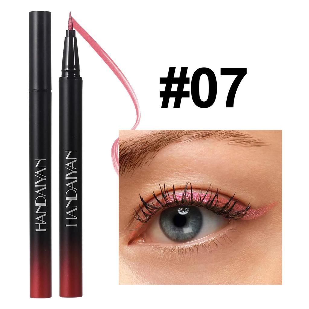 Блестящая подводка для глаз Тени для век Водостойкая быстросохнущая серебристо-золотая металлическая перламутровая жидкая подводка для глаз Осветляющий макияж глаз