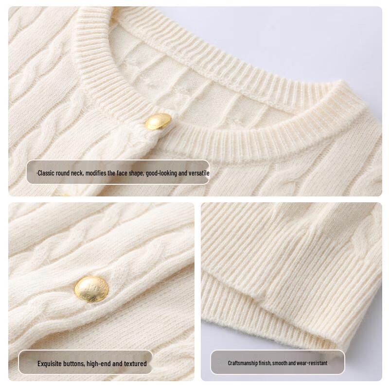 Baleno Women's Cable Knit Cardigan Sweater