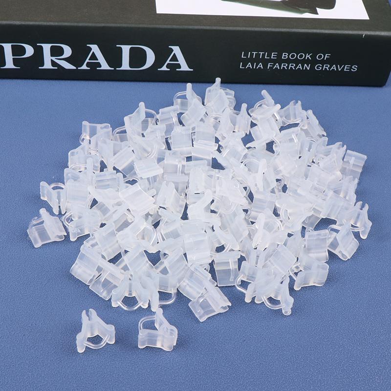 100 шт. зажимы для прививки растений пластиковые садовые инструменты для огурцов баклажанов арбузов с круглым зевом и плоским зевом антипадающий зажим