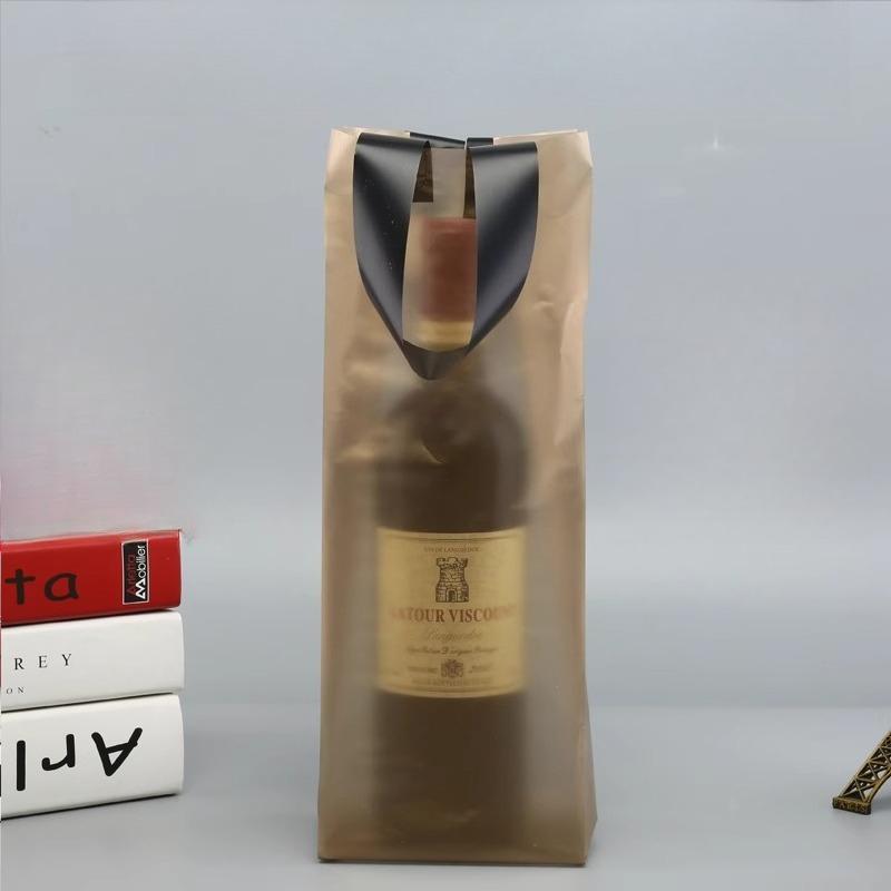 Одинарная упаковка Пластиковые сумки Тоут Сумка-тоут для красного вина Специализированные упаковочные пакеты Портативная Универсальная сумка для переноски Износостойкий Устойчивый к растяжению ПЭ материал