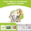 Money Saving Wooden Dinosaur Piggy Banks Transparent Reusable Triceratops Coins Storage Box Sturdy Educational Safe Money Box