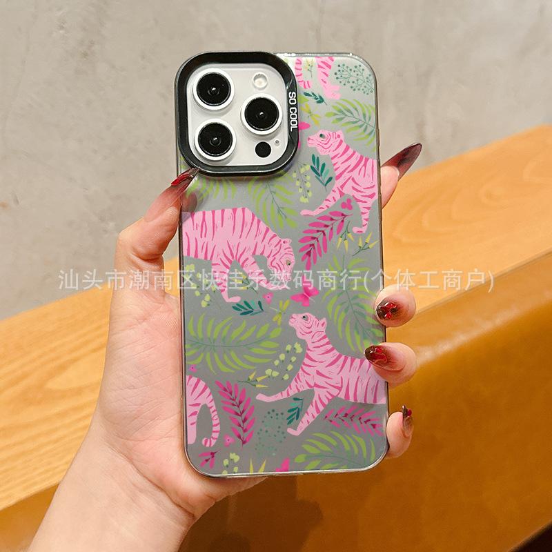 Леопард Тигр Яблоко 16 Чехол для телефона iPhone15/14plus Личность 13 Нишевый 11/12promax Жесткий 17