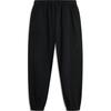 Li Ning Sports Lifestyle Series однотонные свободные теплые флисовые трикотажные спортивные штаны со средней талией и манжетами на шнурке мужские низы черного цвета AKLU631-2
