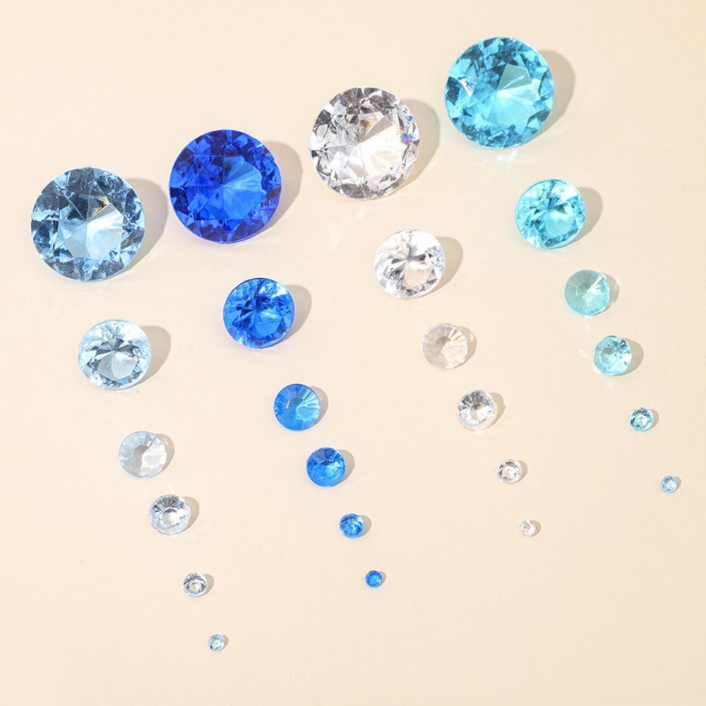 800PCS Mixed Color Acrylic Diamonds 5 Size Artificial Diamonds Gem  Home Decoration
