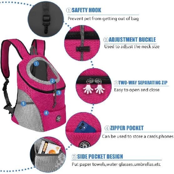 Dog Carrier Bag Pet Dog Transport Backpack For Small Dogs Travel Breathable Dog Carrier Puppy Carrier Pets Carrying Supplies