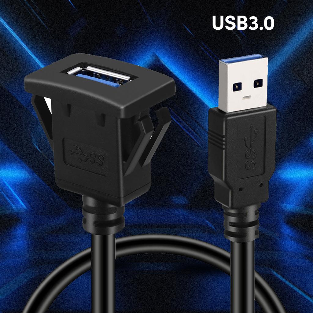 Водонепроницаемый USB3.0 мужчина к женщине AUX удлинительный кабель для скрытого монтажа на панель автомобиля грузовика лодки мотоцикла приборной панели 1 метр