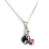 Les Trésors De Lily [K8062] - Designer Necklace 'Swans' Purple Pink