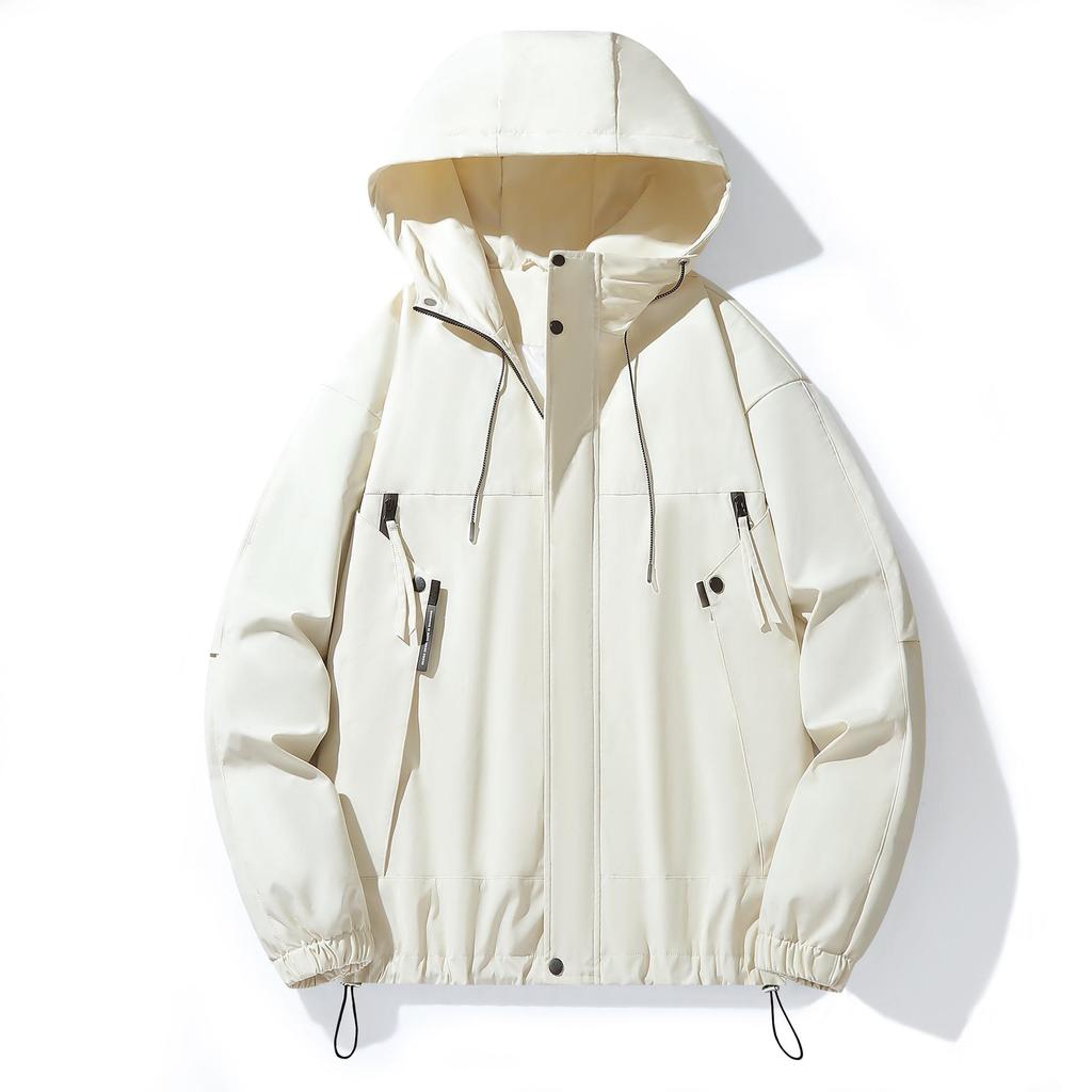 Унисекс ветровка с капюшоном 2025: Водонепроницаемая, Ветрозащитная, Готовая к путешествиям, Повседневная куртка на весну/осень