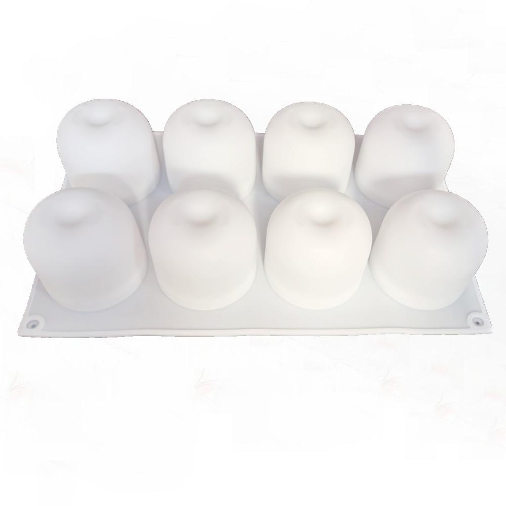 8/15 Cavity Pudding Mold Heat Resistant Baking Mold Portable Apple Silicone Mold Chocolate